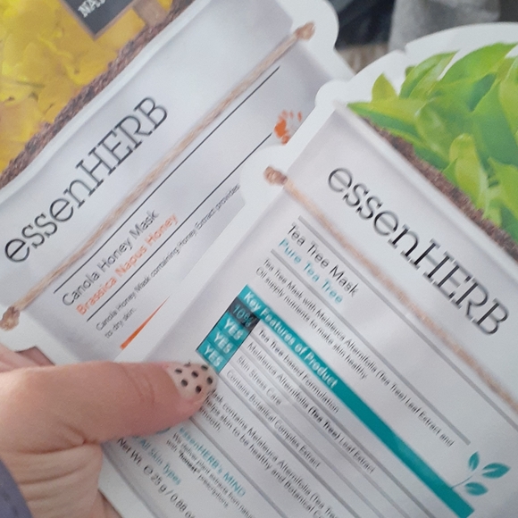 ipsy Accessories - 2 essenherb masks. ( brand new from ipsy)
